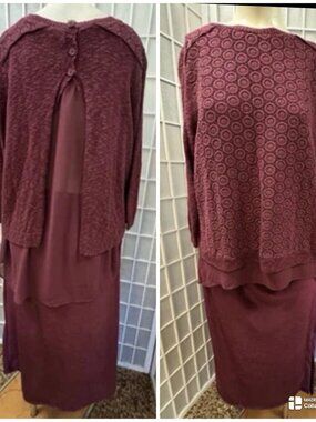 Lucky Brand/Savvy, Long Skirts+Long Sleeve Knit Blouse Set,Sz 1X,Made in USA.!